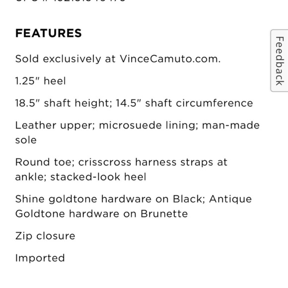 Like new! Original Box! VINCE CAMUTO PRESHENT RIDING BOOT - Wide Calf - Picture 4 of 16